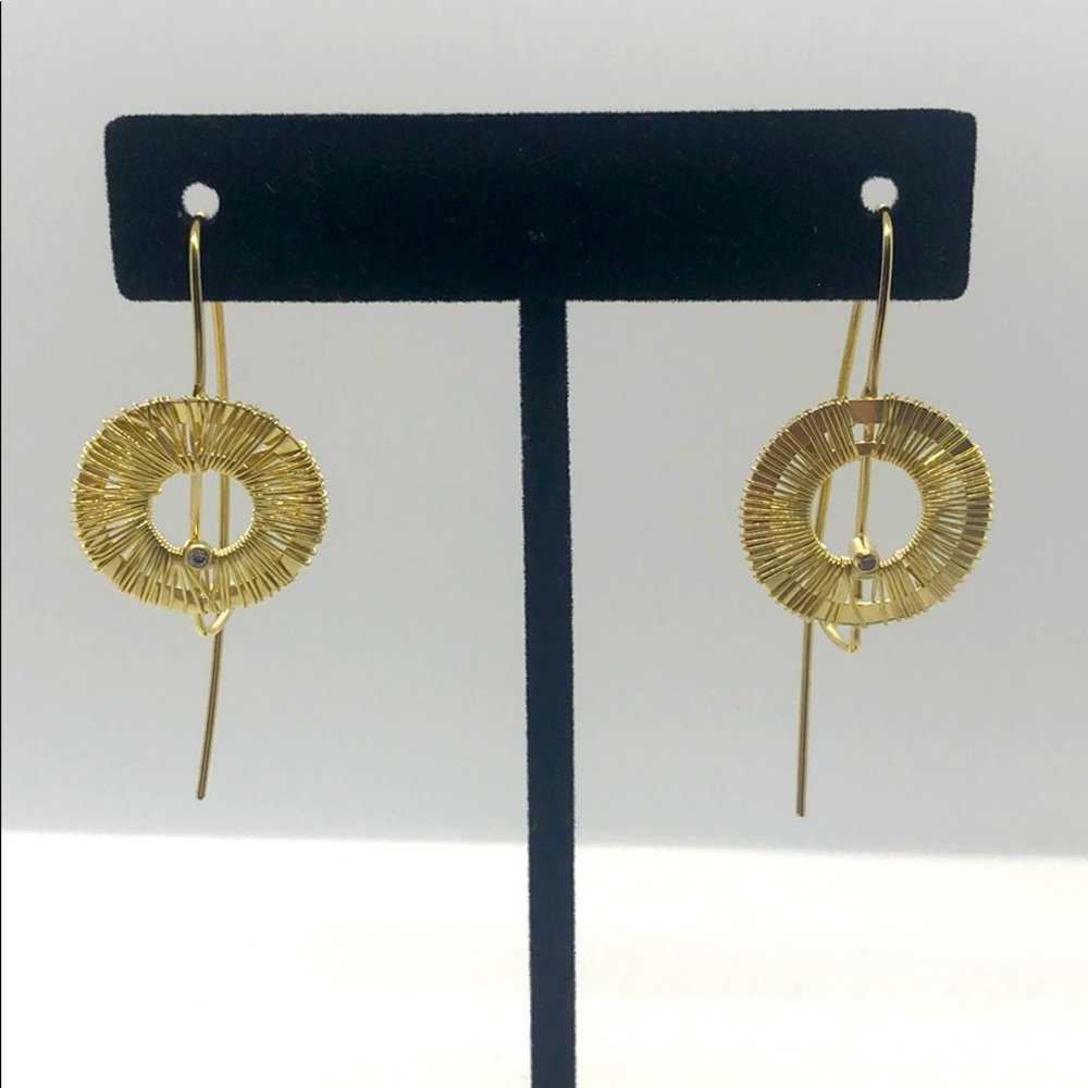 Wire wrap dangle earrings